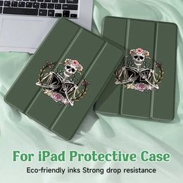 Tablet PC Cases Bags Skeleton Case For iPad 9th/ 8th/ 7th Generation 10.2 inch CaseFor MiNi 4/5/6 Coverwith Pencil HolderAuto Wake/Sleep CoverY240321Y240321