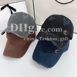 Luxury Cap Baseball Cap Designer Metal Logo Hat Broken Vintage Hat For Men Women Summer Outgoing Sun Hat Daily Casual Hat