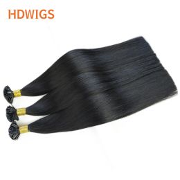 Extensions Straight Human Hair Extensions 1g/pc 50pcs Flat Tip Human Hair Extension High Quality Capsule Keratin Natural Hair Extension 15%