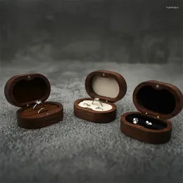 Party Decoration Wooden Ring Box Jewelry Storage Engagement Wedding Ceremony Rings Proposal Gift Desktop Organization