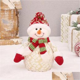 Party Decoration Novel Snowman Doll Ornament Compact Lightweight Christmas Space-Saving Xmas Old Man Drop Delivery Home Garden Festive Otgec