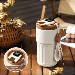 Water Bottles Easy To Clean Usef Outdoor Cam Cold Coffee Cola Drinking Tumbler Mug Food Grade Handle Design Daily Use Drop Delivery Ho Otwuv