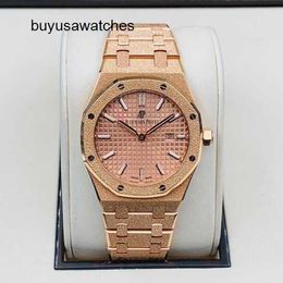 Popular Luxury AP Wrist Watch Royal Oak Series Watch Womens Watch 33mm Diameter Quartz Movement Precision Steel Platinum Rose Gold Casual Mens Famous Watch