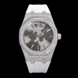 Diamond Watch Automatic Mechanical Movement Designer Watches 41mm Sapphire Waterproof Stainless Steel Case Men Wristband Business Wristwatch Montre De Luxe