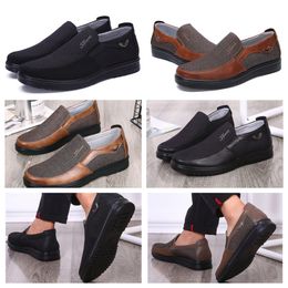 Shoes GAI sneakers sport Cloth Shoe Men Single Business Low Top Shoe Casual Soft Sole Slippers Flats soled Men Shoe Black comfort soft big sizes 38-50