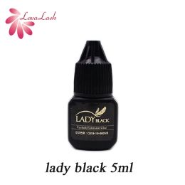 Tools 5ml Lady Black Glue for Eyelash Extension Korea Original Fast Drying False Lash Glue Retention 56 Weeks Low Irritation No Smell