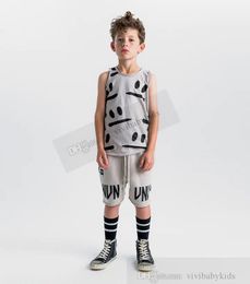 Fashion children cat letter printed shorts NU style boys girls skull casual half pants INS kids cotton shorts clothing S1236
