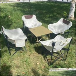 Camp Furniture Customised Outdoor Chair Beige Aluminium Fishing Moon Cam Drop Delivery Sports Outdoors Camping Hiking And Otuko