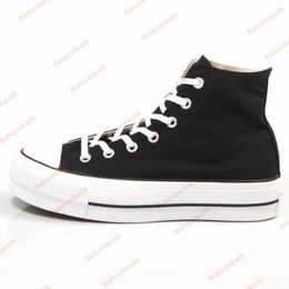 Designer canvas shoes men women thick bottom platform casual shoes Classic black and white high top low top comfortable sneakers eur 35-44