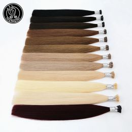 Extensions I Tip Keratin Pre bonded Hair Extensions Real Remy Russian Human Hair On The Capsule Fusion Hair 0.8g/s 16 22 inch 40g/pack