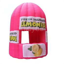 3x3m Commercial Concession Inflatable Lemonade pop corn Party Tent Sell Stand Ice Drink Booth Oxford For Carnival Event With Blower By Fedex/DHL to dooor