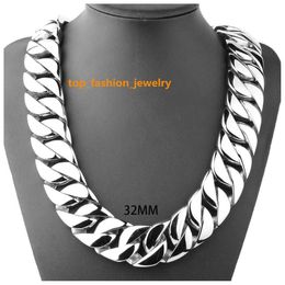 Factory Wholesale 10cm Sliver Custom Solid Stainless Steel Jewellery Real Sterling Cuban Chain