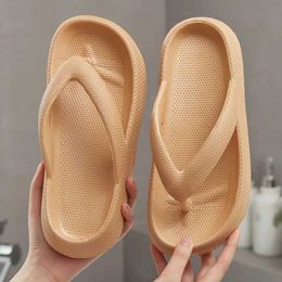 Slippers Mens Platform Flip Flops Summer Soft Sole Eva For Men Outdoor Casual Beach Shoes Man Home Non-Slip Bathroom Slides H240514