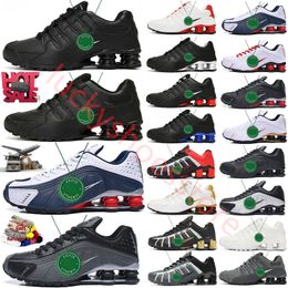 Trainers shox NZ R4 men shoes shox avenue 803 301 running shoes oz nz blue triple white black red men athletic Metallic Silver outdoor sneakers sports shoes size 12