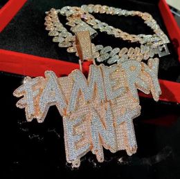 Necklace Moissanite Pendant Iced Out Hip Hop Pendants for Jewellery Making Vvs Moissanite Diamond