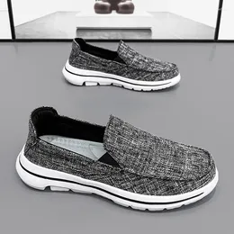 Casual Shoes PARZIVAL Men Summer Canvas Breathable Platform Outdoor Slip On Walking Sneakers Loafers For Large Size 39-50