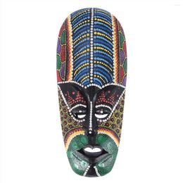 Party Decoration Wooden Mask Wall Hanging Solid Wood Carving Painted Decor Bar Home Decorations African Totem Crafts A