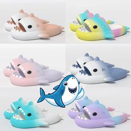 Top shoes sandal Summer Shark Slippers Shark Slides Thick Soled Shoes sandals Gradient Flip Flops GAI 36-45