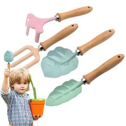 Sand Play Water Fun Kids Gardening Tools 4pcs Safe Beach Sandbox Snow Toy 8in Sand Toys Set Gardening Kit Outdoor Toys Cartoon Kids Gardening 240321