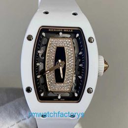Top RM Watch Titanium Watch RM07-01 Womens Ceramic Rose Gold Machine 31*45mm Womens RM0701 White Ceramic Black