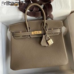 Genuine Leather Bk Handbags Designer 25/30 Handbag Lady Lychee Grain Togo Calf Original Logo handmade