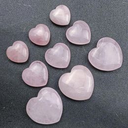 Decorative Figurines Crystal Natural Heart Shaped Stones Polished Gem Rose Quartz All Kinds Of Healing Palm Love Ornaments 2G