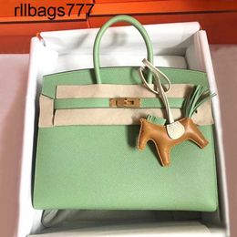 Genuine Leather Bk Handbags Designer Palm Print Handbag Large Capacity Bride Wedding Female 2024 Trend Icbv handmade