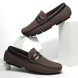 Casual Shoes Handmade Mens Loafers Soft Moccasins Genuine Leather Male Comfy Flats Design Men Driving Slip On Footwear