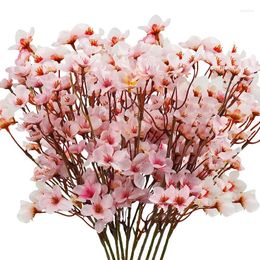 Decorative Flowers 10Pcs Artificial Cherry Blossom Silk Fake Plum For DIY Home Wedding Party Decor