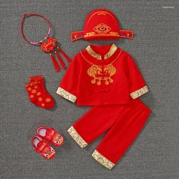 Ethnic Clothing Chinese Cotton Longevity Lock Embroidered Tang Suit Wushu Boy Girl Baby Birthday Party Year Gifts Shop Online China