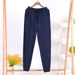 Men's Sleepwear Mens Pyjama Pants Solid Colour Homewear Thin Oversized Casual Loose Sports Autumn/Winter Smooth Night Dress