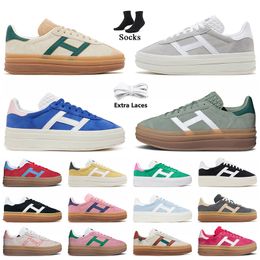 OG Original Platform Bold Sneakers Designer Casual Shoes Womens Suede Leather Cream Collegiate Green Wild Pink Gum Black White Almost Yellow Super Pop Trainers 36-40