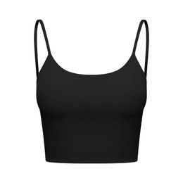 Bikinis Set Solid Colour Cross Hollow Out Fitness Bra Y Women Yoga Vest Tight Sports Top Gym Buttrt Soft Running With Removable Chest P Ot9Tw