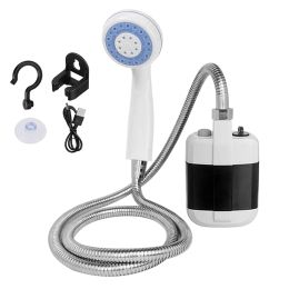 Tools Portable Camping Shower USB Rechargeable Shower Head Folding Bathing Pump For Outdoor Travel Hiking Beach Pet Cleaning Equipment