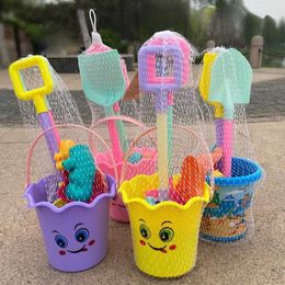 Sand Play Water Fun 9pcs/set Beach Toys Kids Sand Molde Tools Set Summer Water Play Baby Funny Game Cute Animal Mold Soft Swimming Bath Toy Children 240321