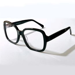 Women Square Eyeglasses Glasses Black & Gold Frame Transparent Lens Optical Glasses Frames Eyewear with Box298O