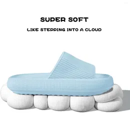 Slippers Women Non-Slip EVA Flip Flops Sliders Cloud 1.6 Inch Soft Thick Sole For Shower Bathroom Pool Beach