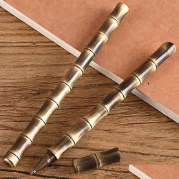 Hand Tools Outdoor Brass Made Pen Bamboo Section Tactical Self Defence Edc H978 Drop Delivery Sports Outdoors Camping Hiking And Otjsl