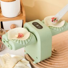 Processors Automatic Dumpling Maker Kitchen Double Head Electric Dumpling Maker Wrap Dumpling Making Machine Home Dumpling Press Mold Tool