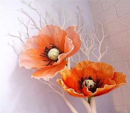 Artificial Giant Poppies Wedding Fake Large Flower Wall Background Display Road Lead Shopping Mall Window Shooting Props 2111208716780