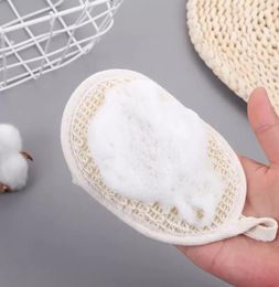 Exfoliating Imitation Loofah Pad Bath Spa Body Scrubber Sisal Fibre Shower Sponge Back Brush for Men Women4034750