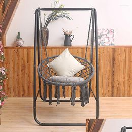 Bedroom Furniture Relax In Style With Our Cotton Rope Hanging Chair - Perfect For Adts And Children Nordic Indoor Swing Hammock Stan Dh3Gl