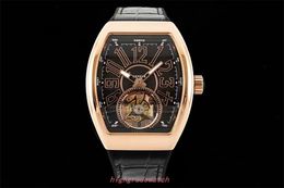 2024 RMS Factory Men's Watch V45 version Tourbillon Movement 72 hours power storage 316L steel case Italian calfskin ultra-thin case