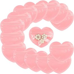 Heart shaped Jewelry Small Bag Love Plastic Bag Valentine's Day Candy Food self sealed Bag