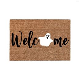 Carpets HX Halloween Welcome Mat Cartoon Ghost 3D Printed Party Area Rug Kitchen Home Deco Water Absorbing Rugs