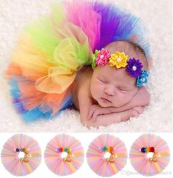 INS Newborn Tutu Skirt With Flower Headband 2pcsset Baby Girls Birthday Pography Props Kids Halloween Princess Party Clothes 45905752