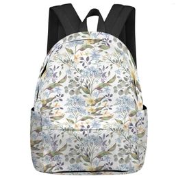 Backpack Spring Flowers Plants Hydrangeas Student School Bags Laptop Custom For Men Women Female Travel Mochila
