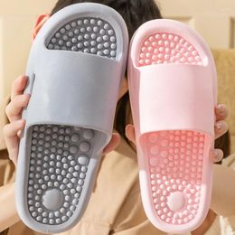 Slippers Men's Summer Massage Couple Bathroom Non-slip Sandals Female Lightweight Home Shoes Zapatillas De Mujer