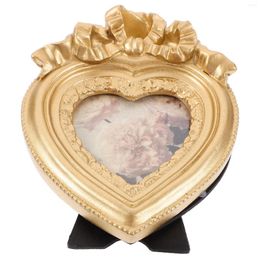 Frames European Heart-shaped Resin Po Frame Table Hanging Wall Wedding Ornaments Desk Holder Retro Decor Picture Collage