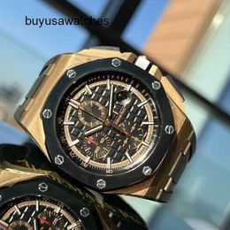 Popular Luxury Wristwatch AP Wrist Watch Royal Oak Offshore 26401 Automatic Machinery 18k Rose Gold Luxury Mens Watch